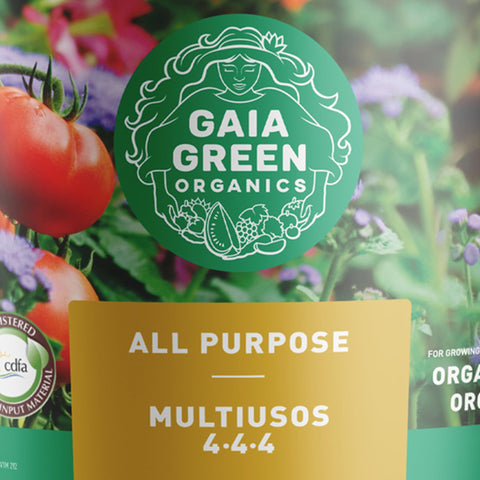 Gaia Green All-Purpose granules close-up showing slow-release texture for steady feeding.