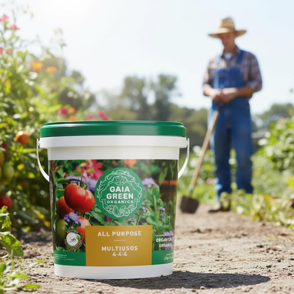 Gaia Green All-Purpose applied in greenhouse for healthier, resilient crops.