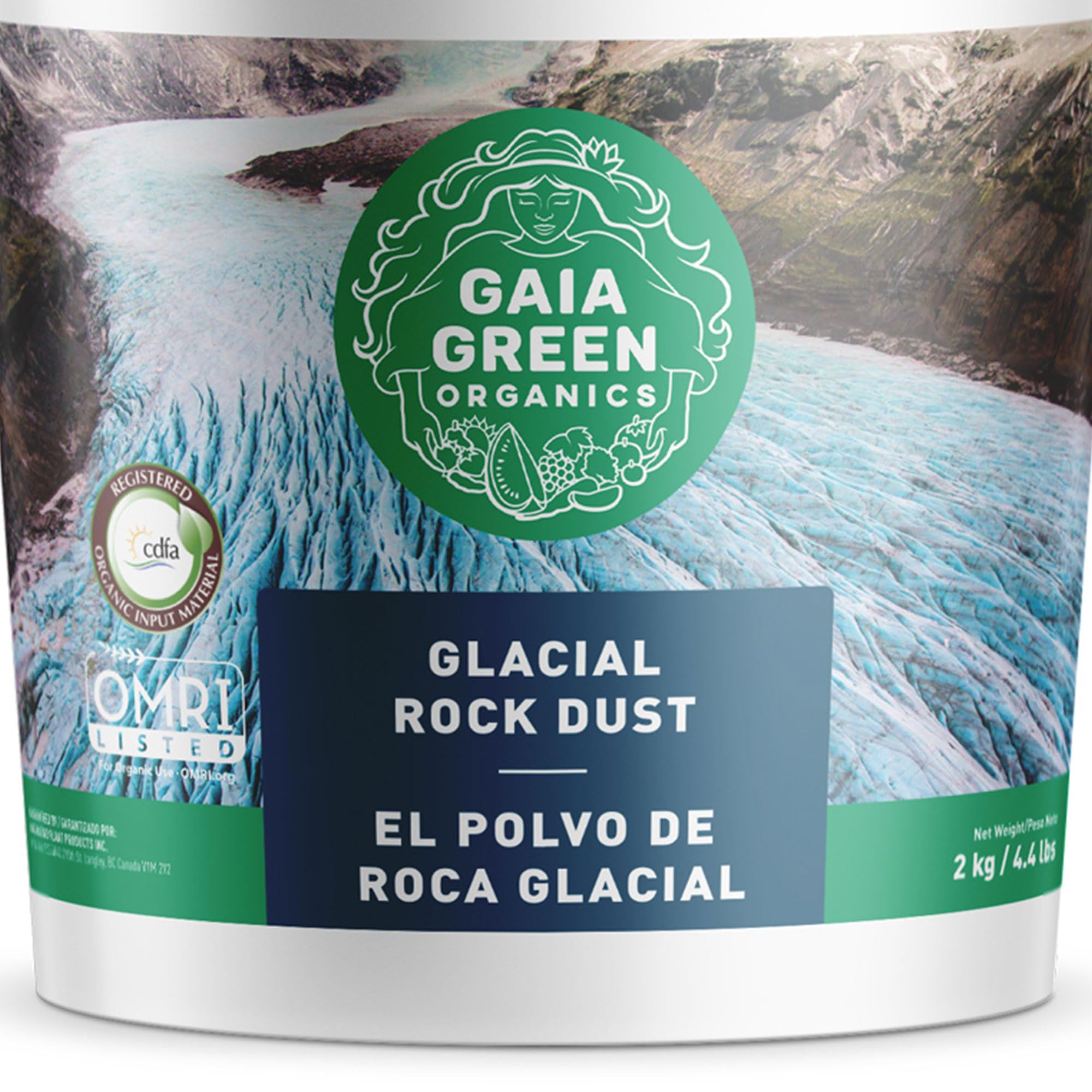 Gaia Green Glacial Rock Dust enriching compost with trace minerals for future soil health.