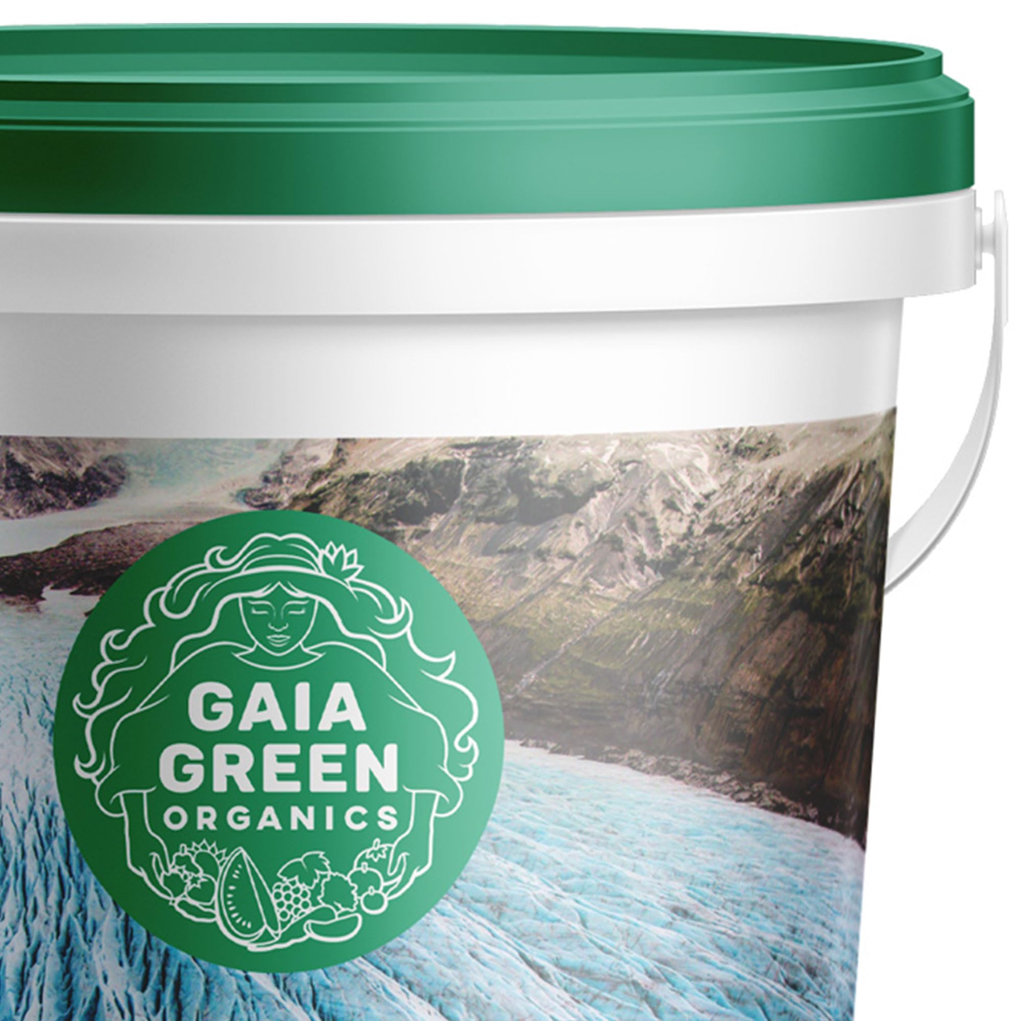 Gaia Green Glacial Rock Dust applied as a soil amendment in a garden bed.