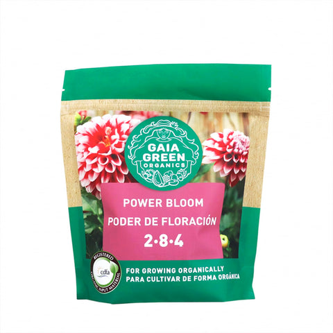 Gaia Green Power Bloom 500g bag delivers nutrients for prolific blooms and strong roots.