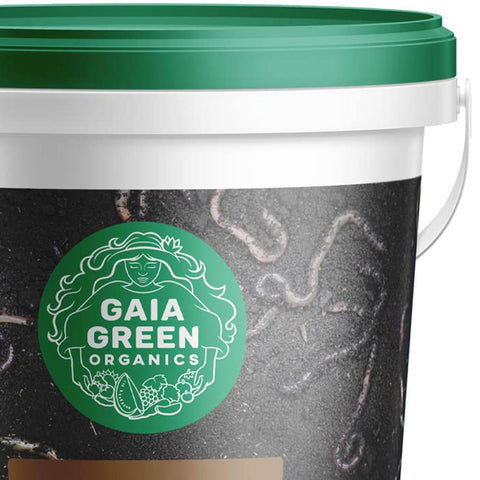 GAIA GREEN worm castings enriching soil structure and moisture retention.