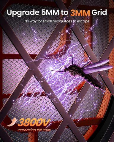 GAIATOP electric fly swatter side view showing compact design for easy storage