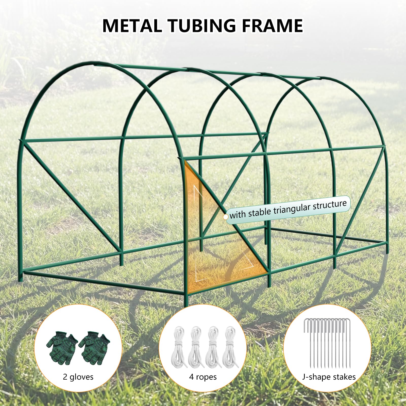 Gaildon assembly and setup image highlights quick, solid greenhouse installation.