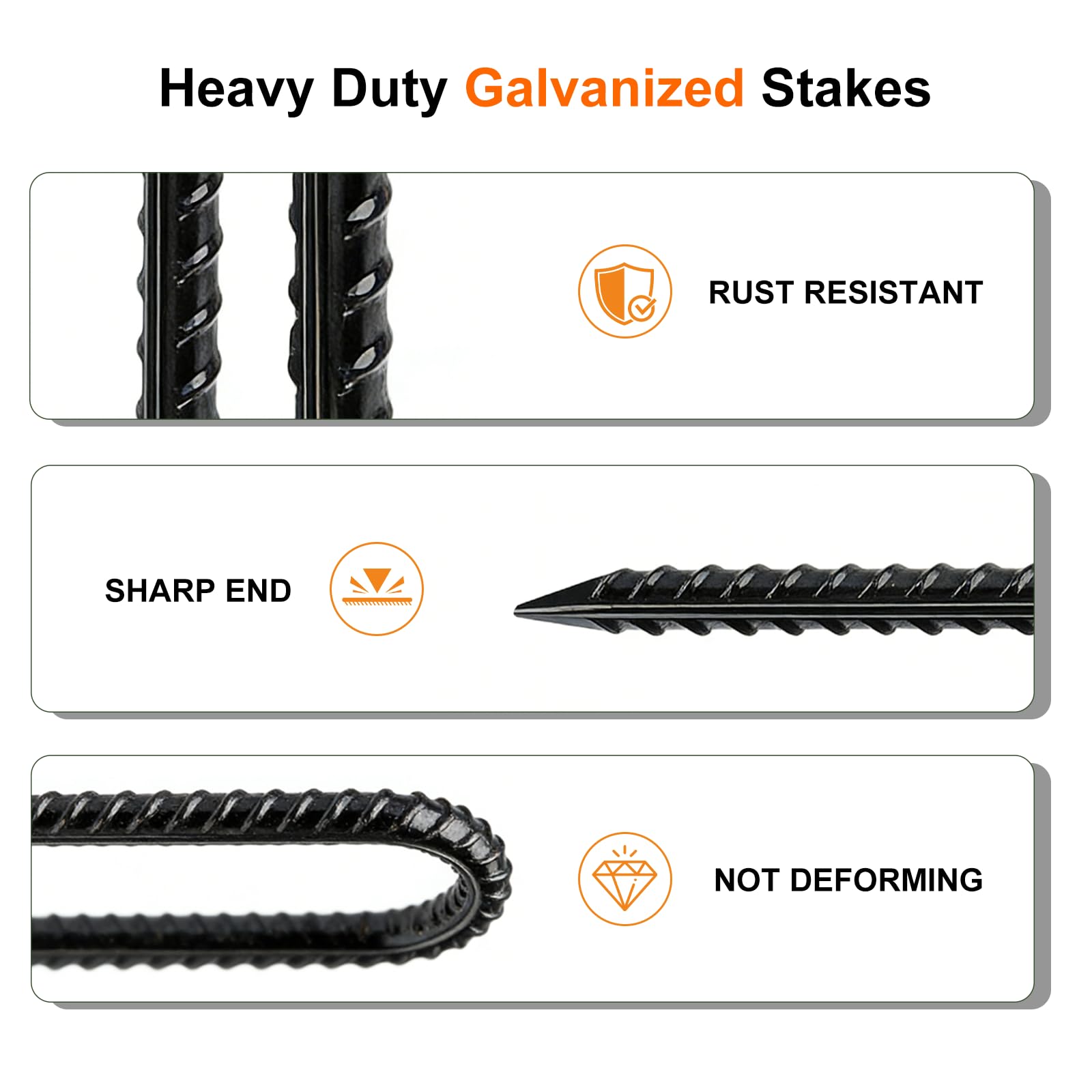 Gaildon easy-hammer-in stake simplifies quick installation in any soil