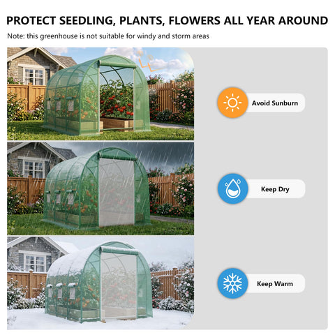 Gaildon roll-up door provides easy access for plant care tasks.