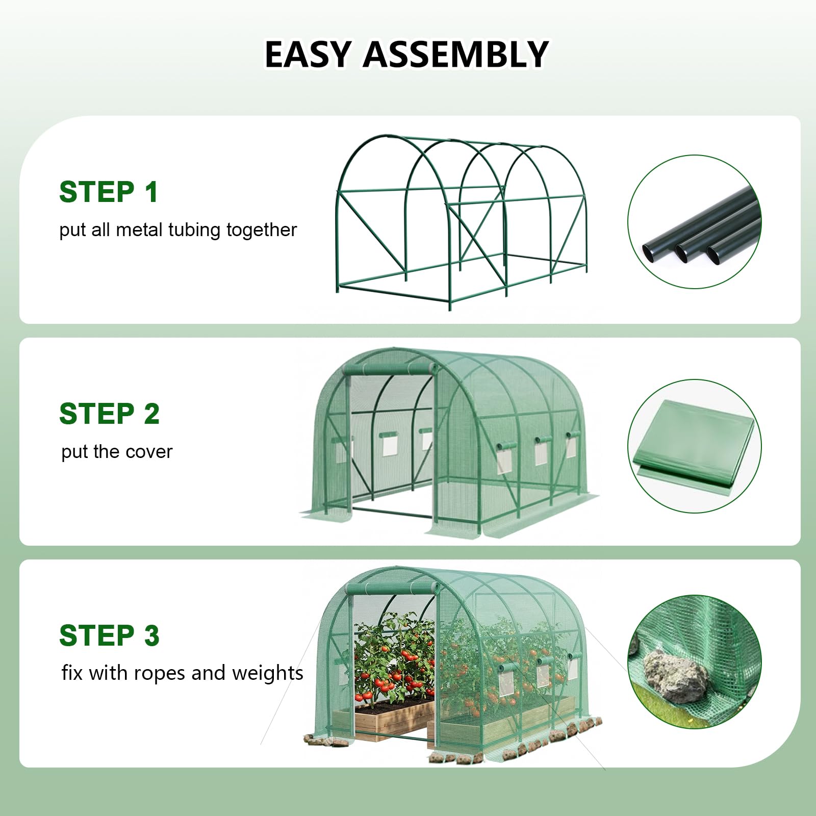 Gaildon outdoor greenhouse shown in a garden setting for year-round use.