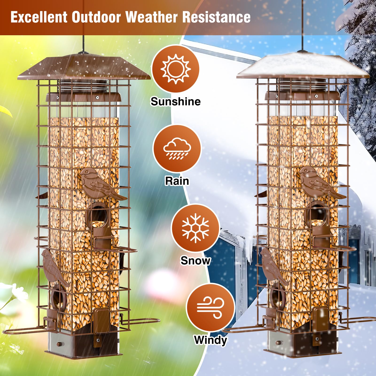 GAINSEN ideal for Cardinals and Finches attracting backyard visitors.