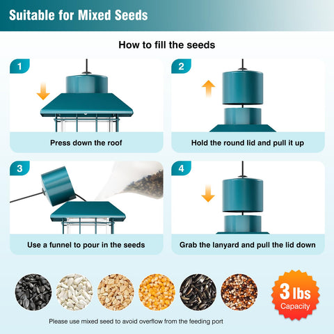 GAINSEN extended perches give birds more space to feed and perch.