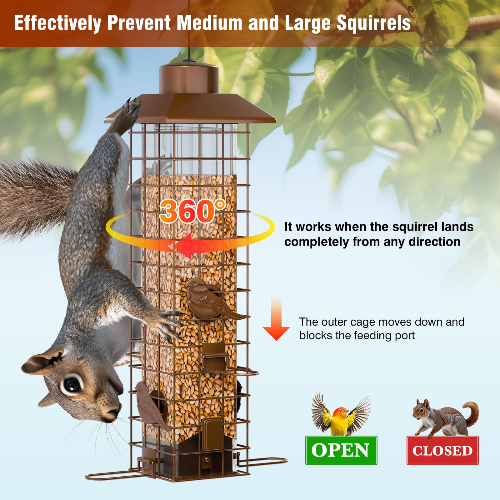 GAINSEN bronze metal exterior resists rust for outdoor use.