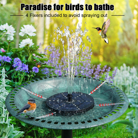 GAIZERL fountain with LED lights lights up nighttime pond with vibrant color