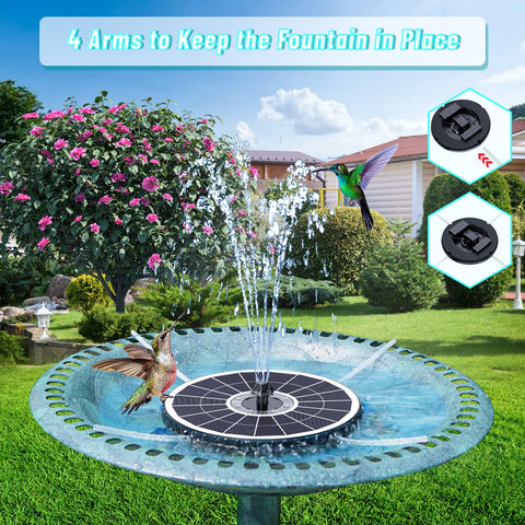 GAIZERL solar pump operating under direct sun, no wiring required.