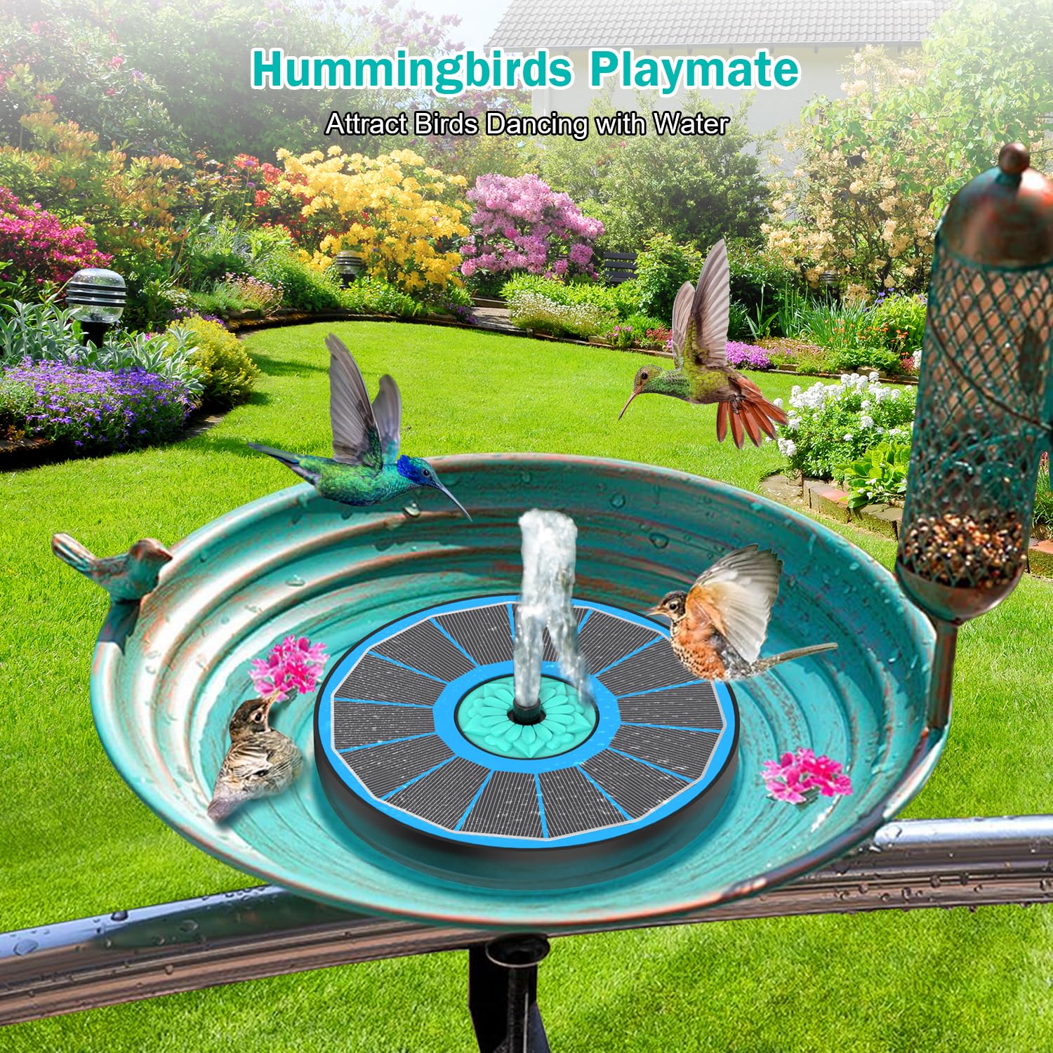 GAIZERL bird bath fountain suits gardens, ponds, pools, and fish tanks.