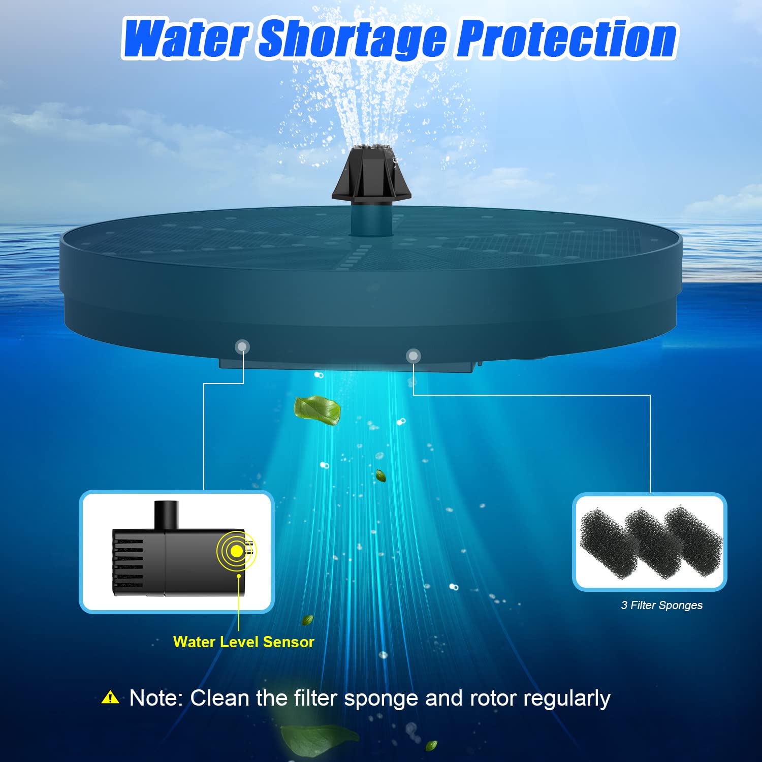 GAIZERL easy installation; set in water and enjoy seconds under sunlight.