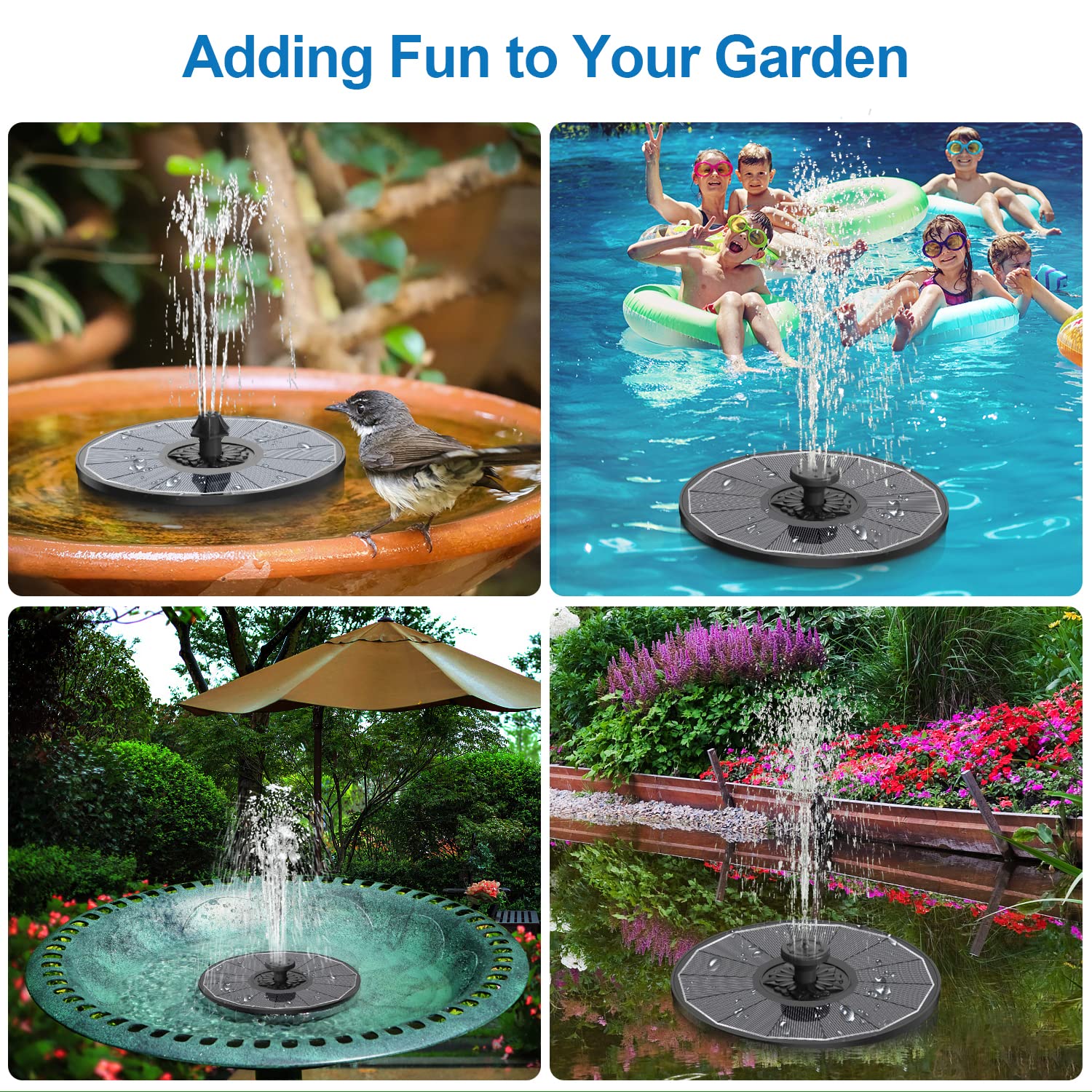 GAIZERL bird bath fountain creates a tranquil focal point and soothing sounds.