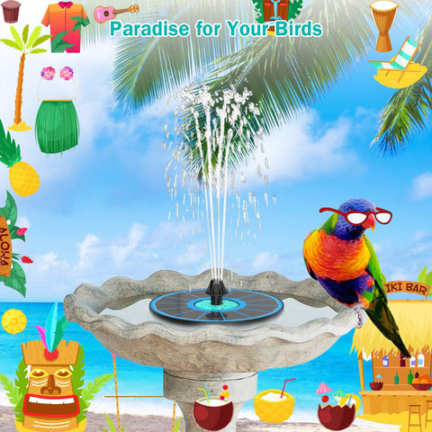 GAIZERL solar fountain delivers up to 20 inches spray in sunny weather.