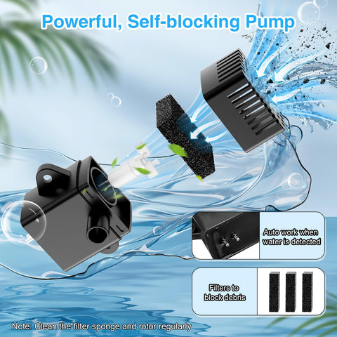 GAIZERL quick-start installation ensures fountain starts within seconds.