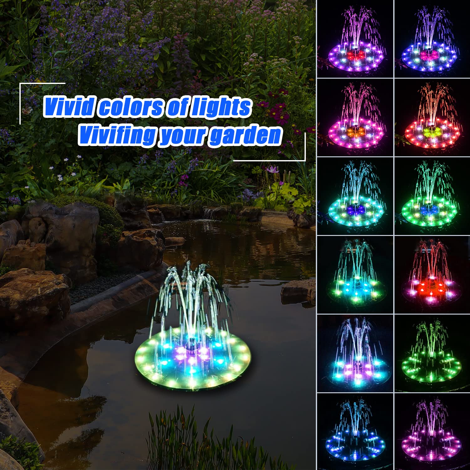 GAIZERL seven-nozzle set creates varied spray patterns for ponds and bird baths.