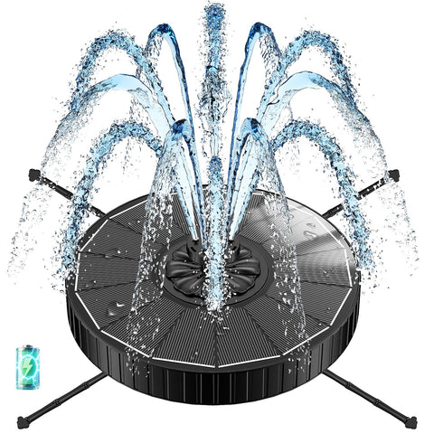 GAIZERL solar fountain with three-height spray for customizable garden displays
