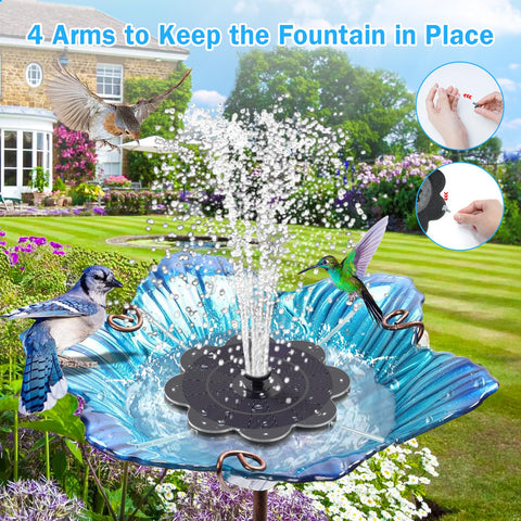 GAIZERL fountain in a bird bath and pond setting for outdoor ambiance.