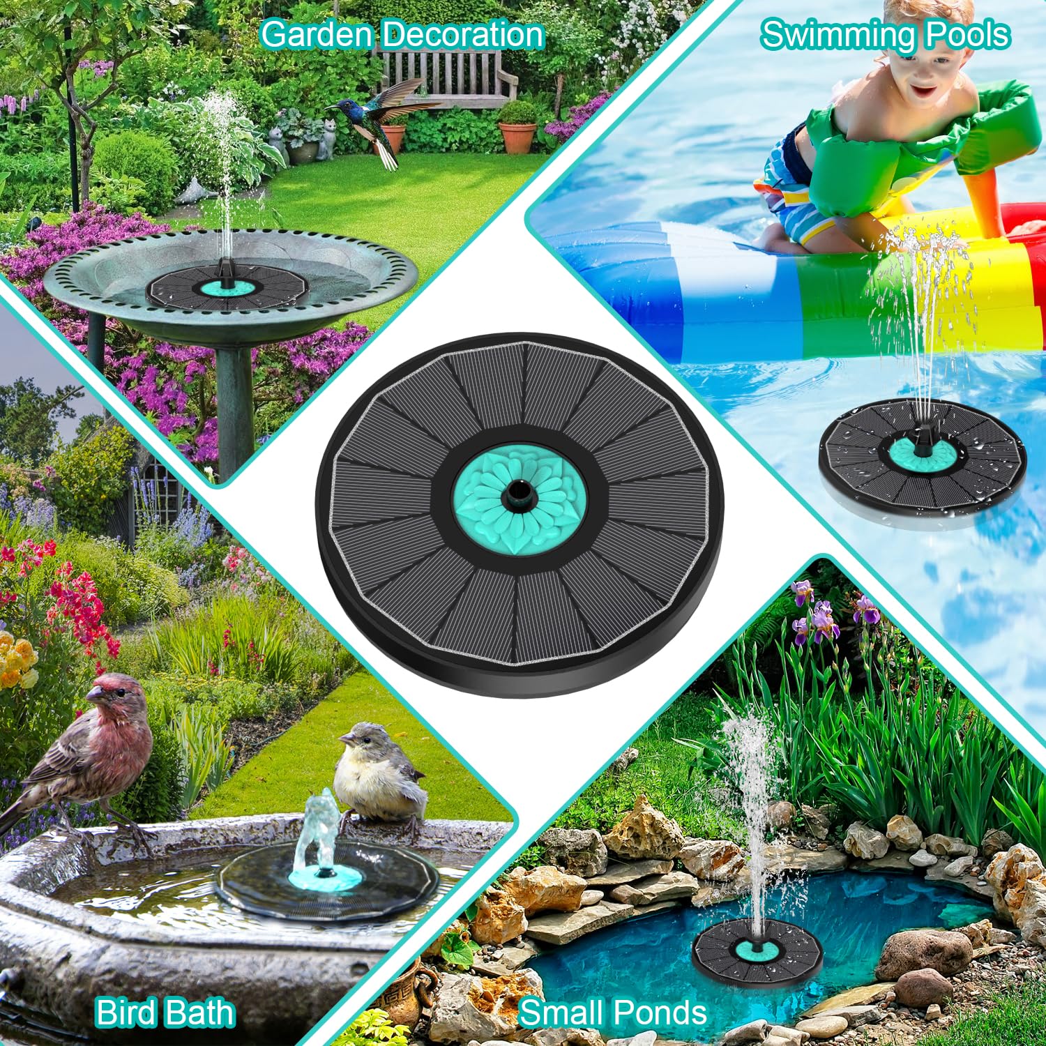 GAIZERL fountain supports placement in gardens, ponds, pools, or fish tanks