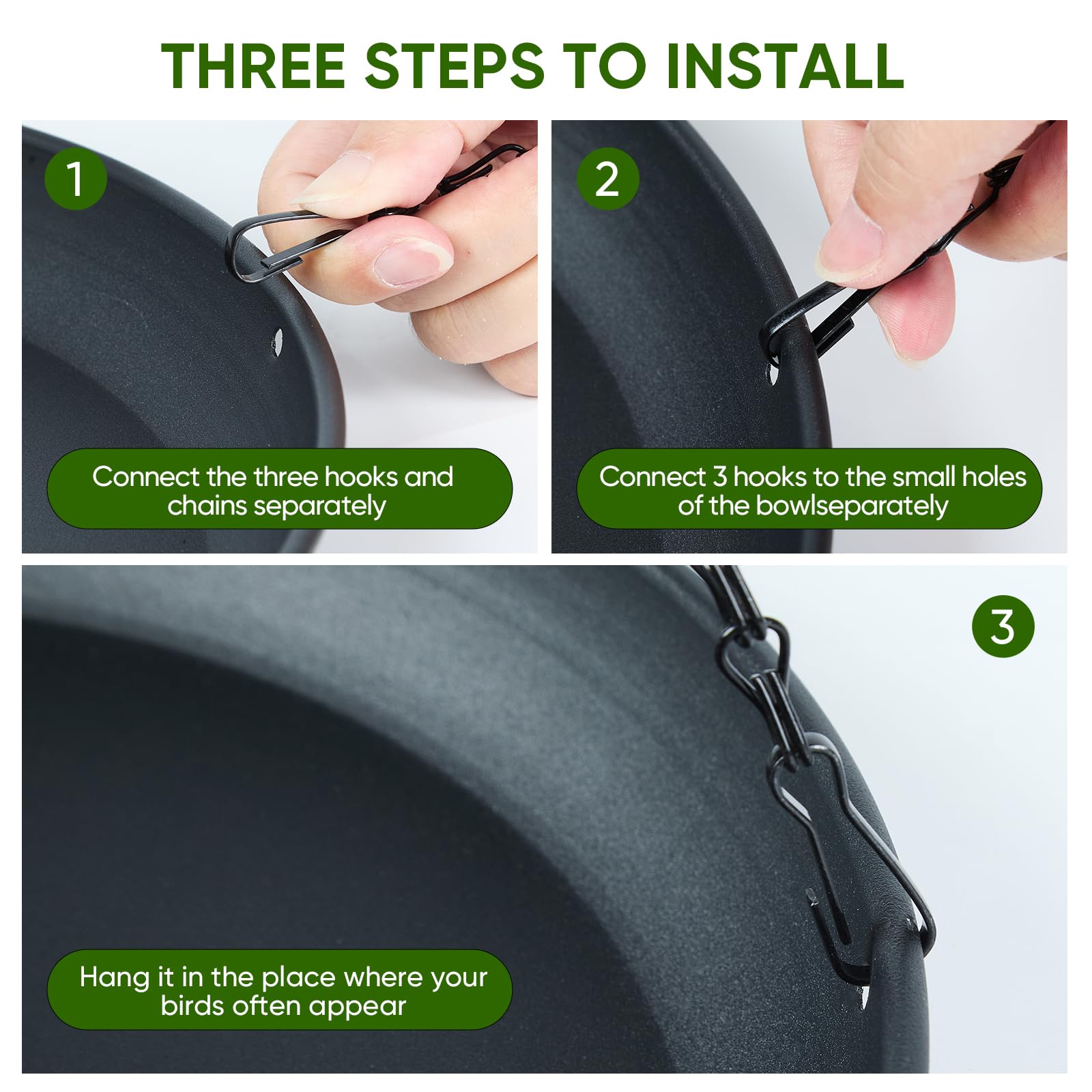 gajavo tool-free installation on ceiling hook curtain rod or wall mount