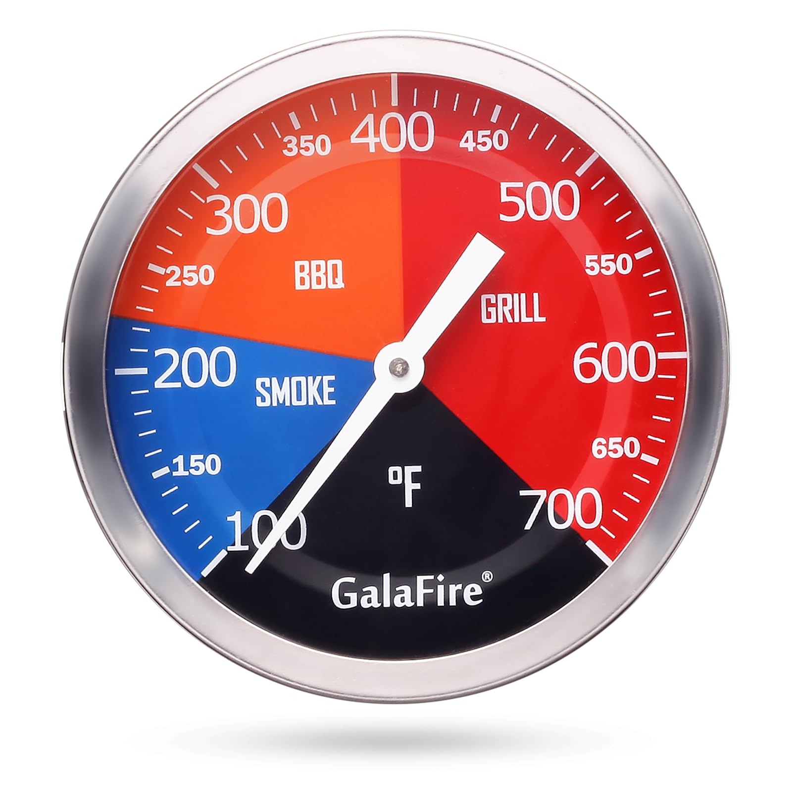 GALAFIRE large dial BBQ thermometer improves readability from across the grill.