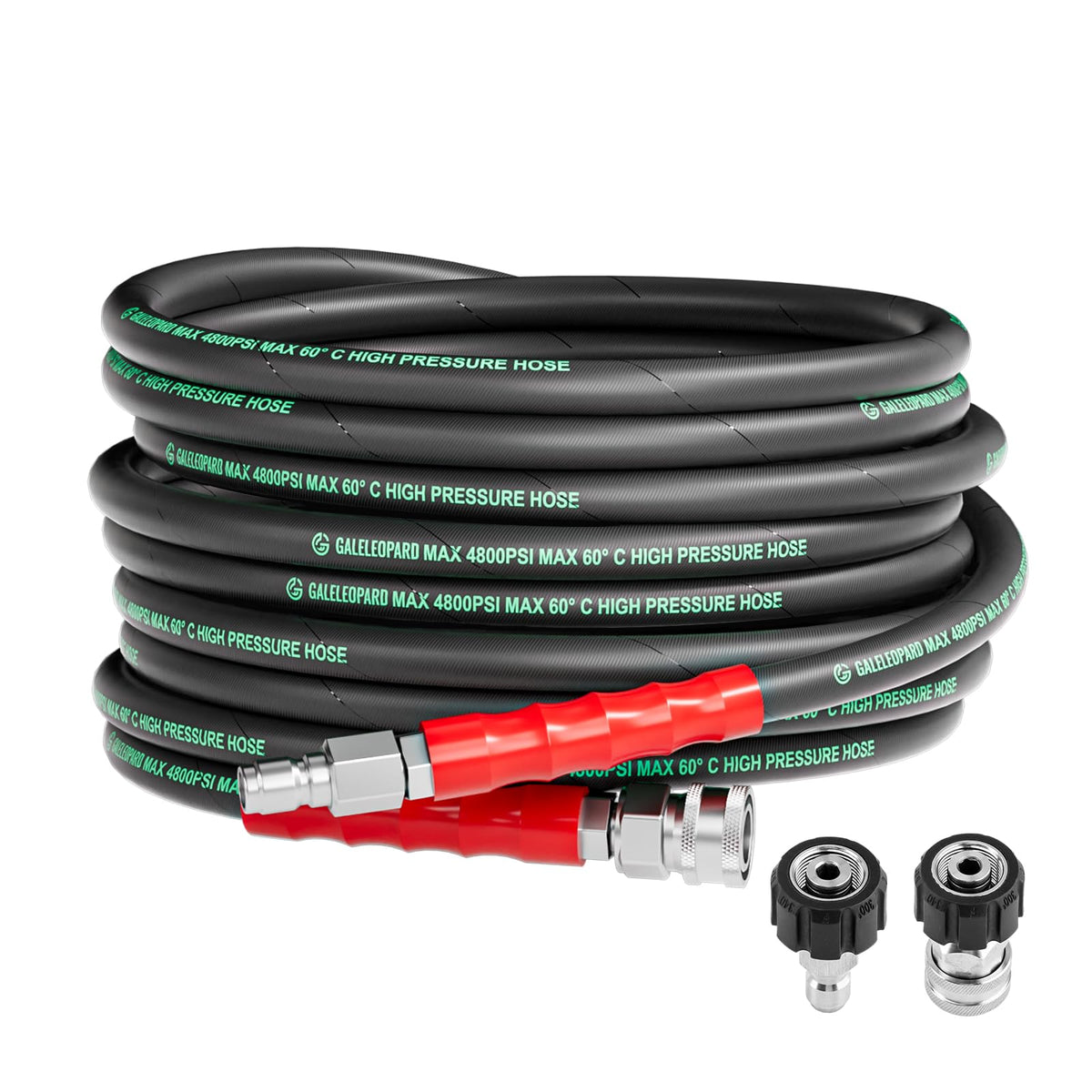 GALELEOPARD 38 Quick-Connect Hose shows fast setup for outdoor cleaning tasks