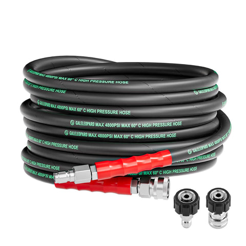 GALELEOPARD 38 Quick-Connect Hose shows fast setup for outdoor cleaning tasks