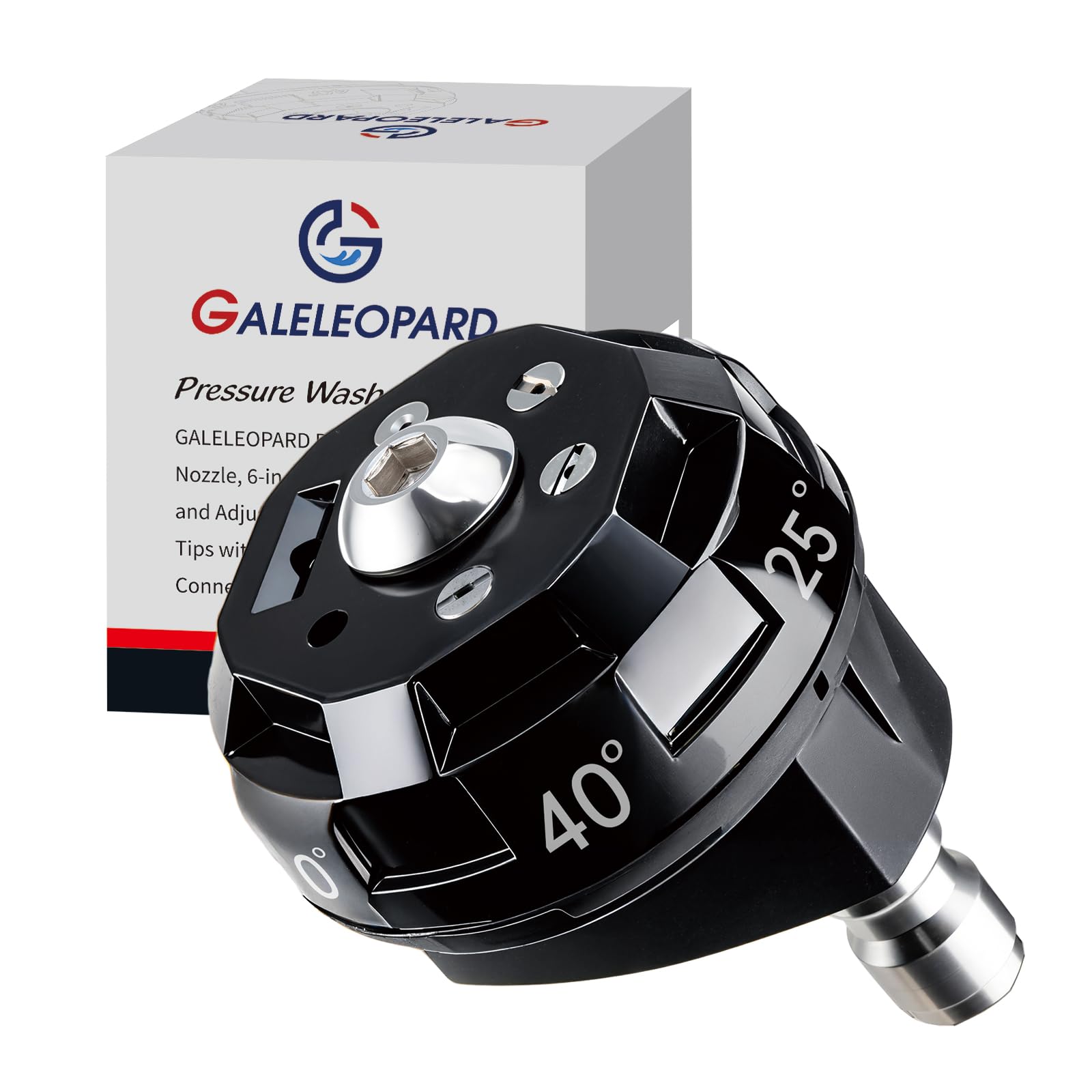 GALELEOPARD 6-in-1 nozzle set for versatile cleaning up to 4000 PSI.