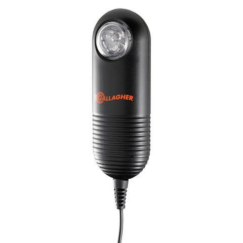 Gallagher LED flash indicates a live fence at a glance.