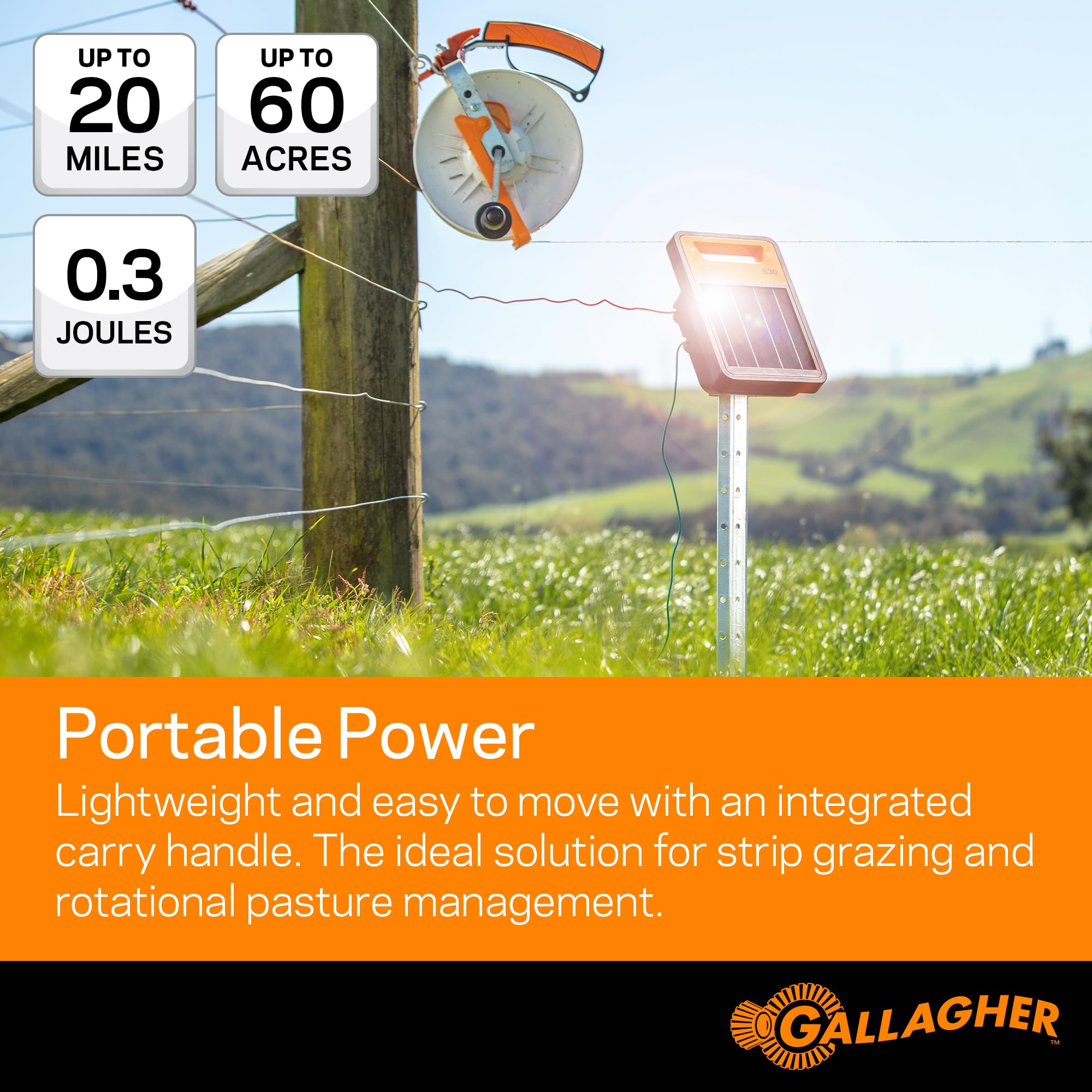 Gallagher S30 rugged field case, weather-resistant for harsh conditions.