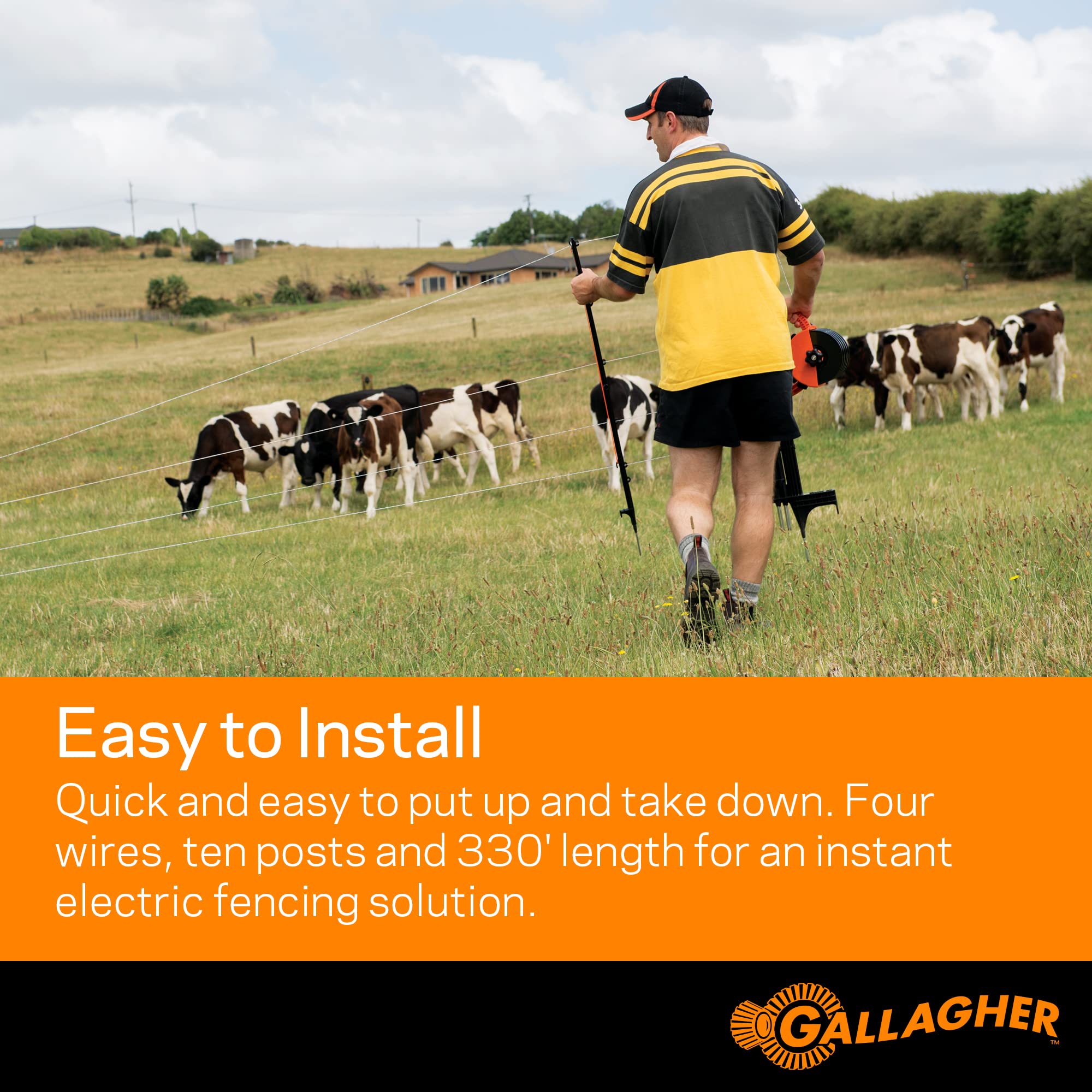 Top wire at 42 inches supports safe containment on uneven terrain.