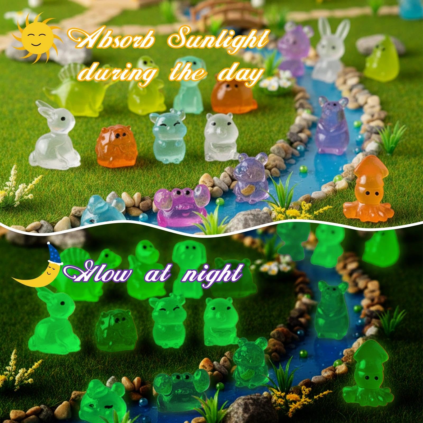 GALAOMA glow mini ducks collection with 120 colors sparks creative displays