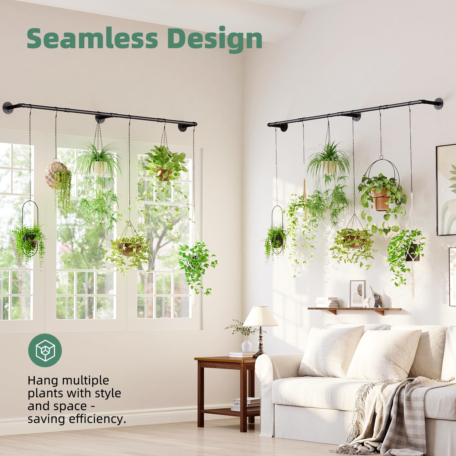 Galood plant hanger ceiling mount setup enables flexible placement