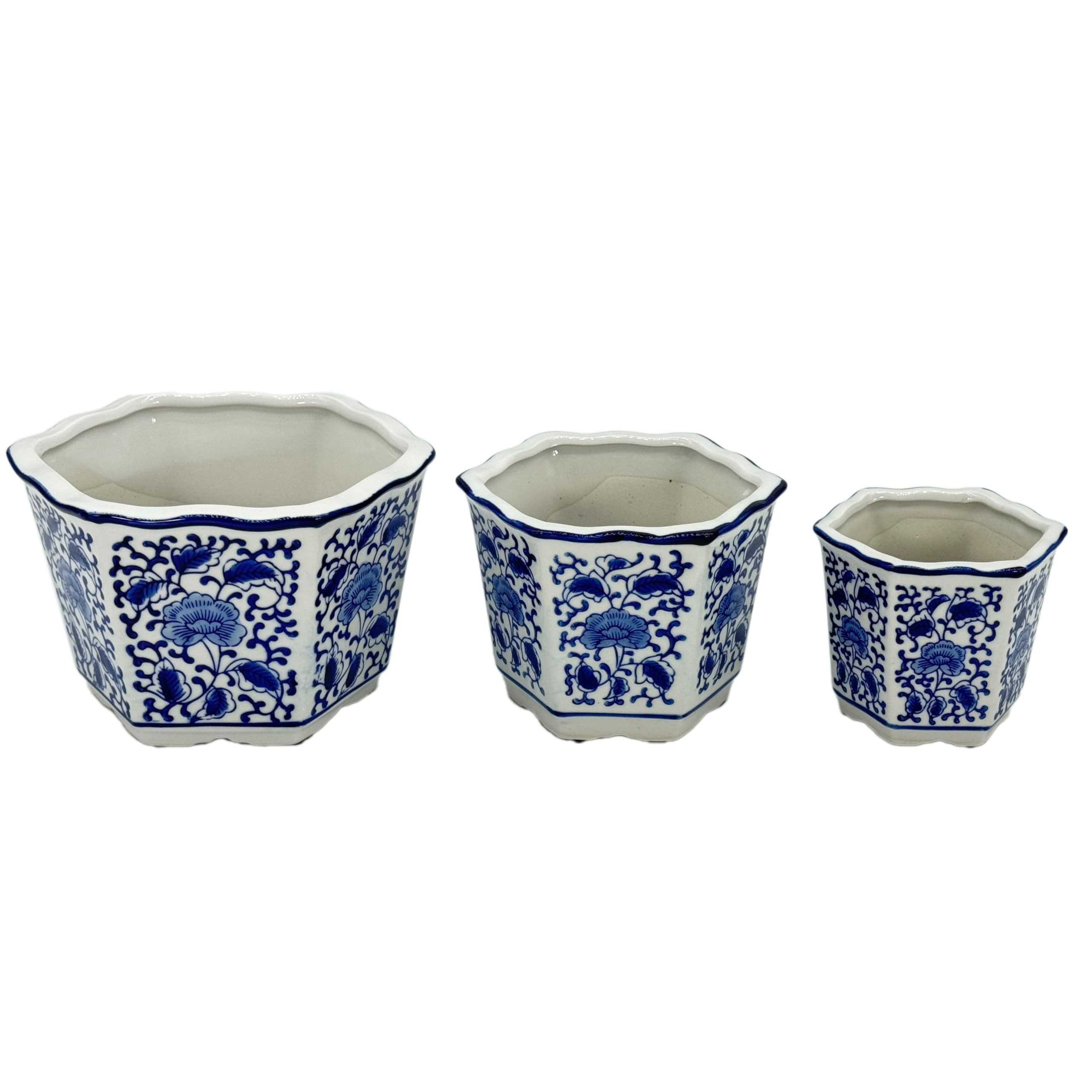 Galt International blue-white glaze close-up shows vibrant finish.