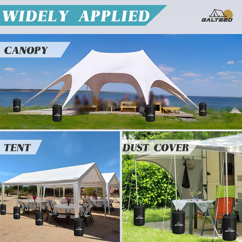 GALTEED water weights fit all pop up canopies and gazebos.