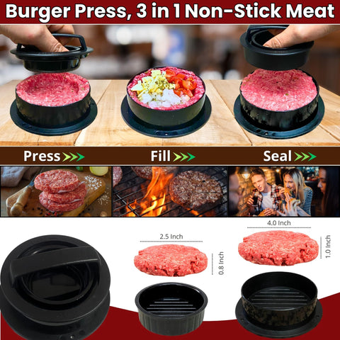 Gamalou dredge shaker provides precise seasoning for burgers
