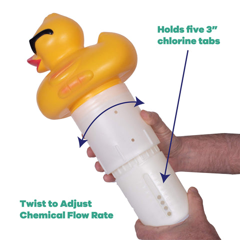 Holding five 3-inch tablets in Derby Duck for extended maintenance intervals.