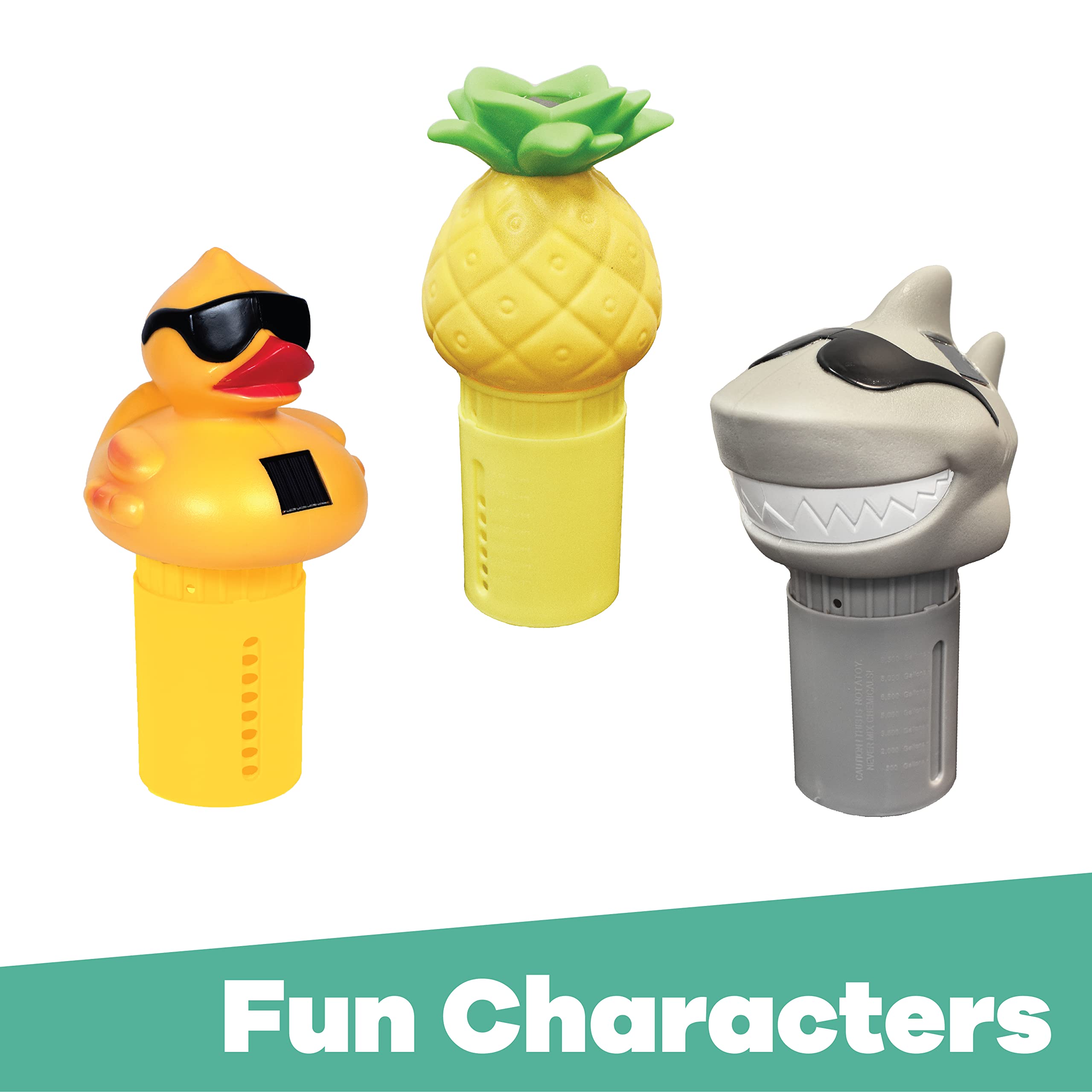 GAME Derby Duck light-up at dusk adds decorative glow and pool visibility.