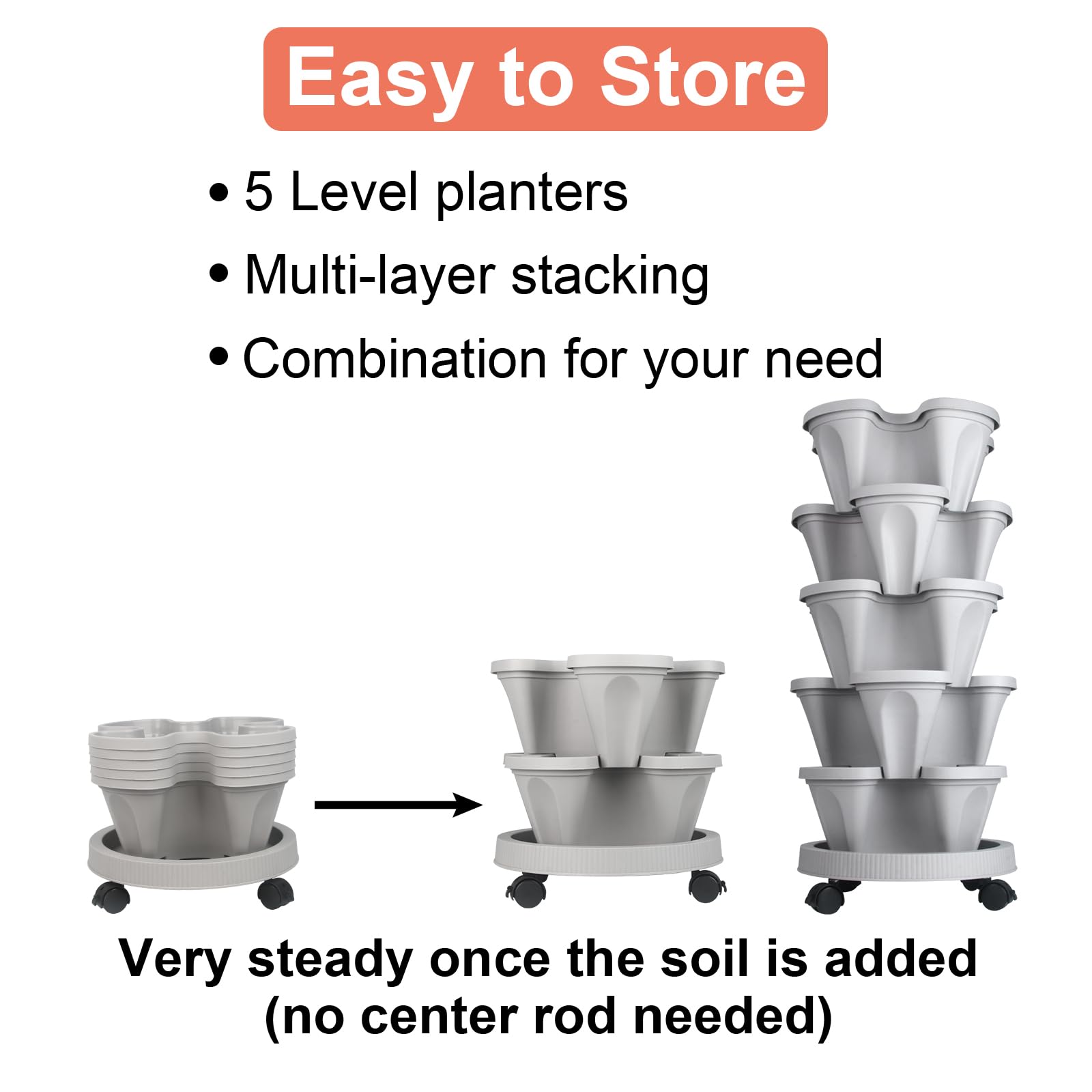 GameXcel five-tier design accommodates herbs strawberries flowers and vegetables.