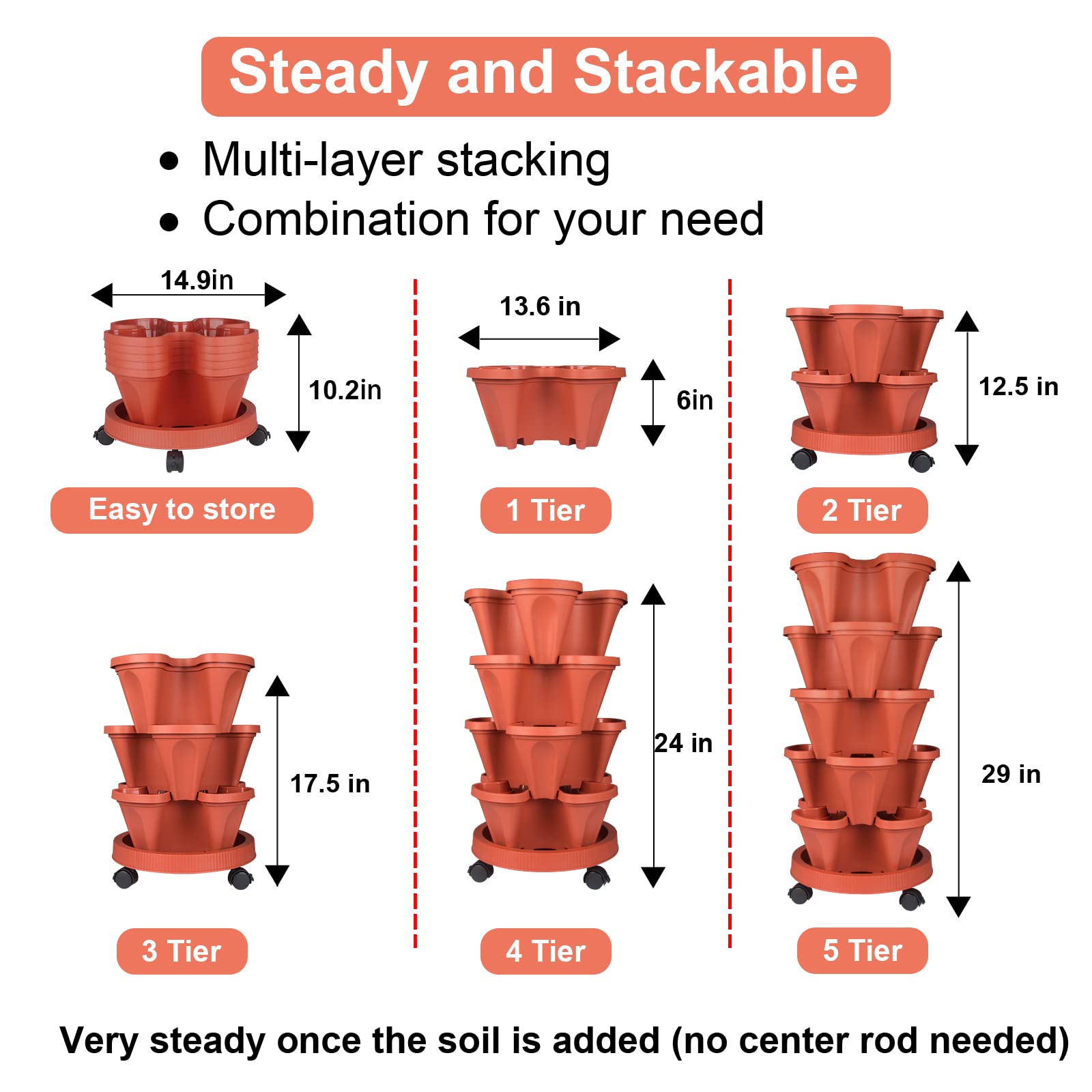 GameXcel Vertical Planter Tower top-tier closeup highlights breathable soil boards for healthy roots.