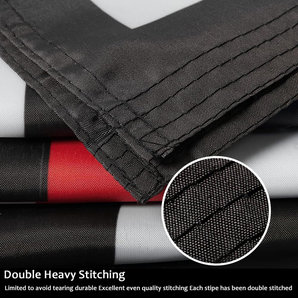 Gamiu double-sided 3-ply Trump flag visible from both sides with shade cloth