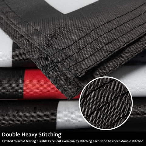 Gamiu double-sided 3-ply Trump flag visible from both sides with shade cloth