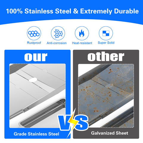 GAMPLAE grease pan with handles for easy placement and safe removal