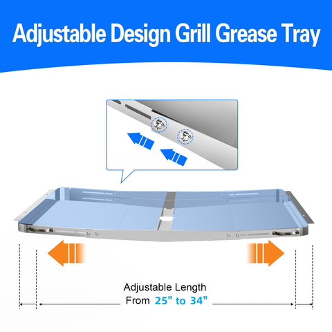 GAMPLAE universal grease tray measuring 15.5 inch width for multiple models