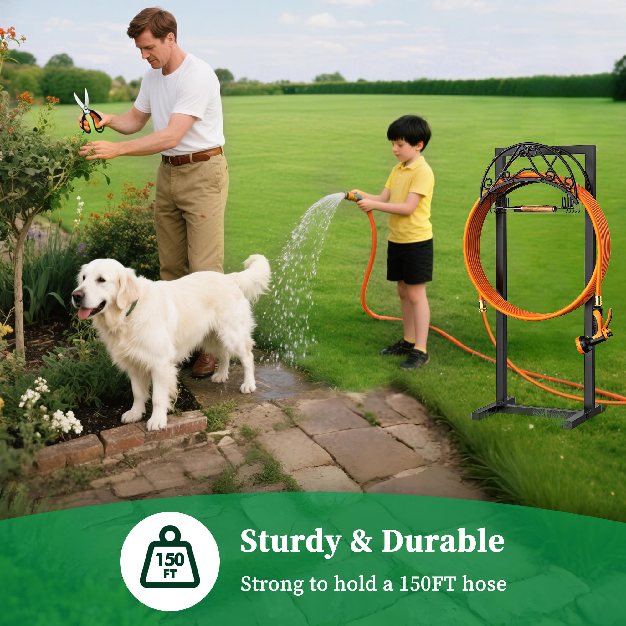 GAMTUE tool-free assembly with four ground stakes for simple setup.