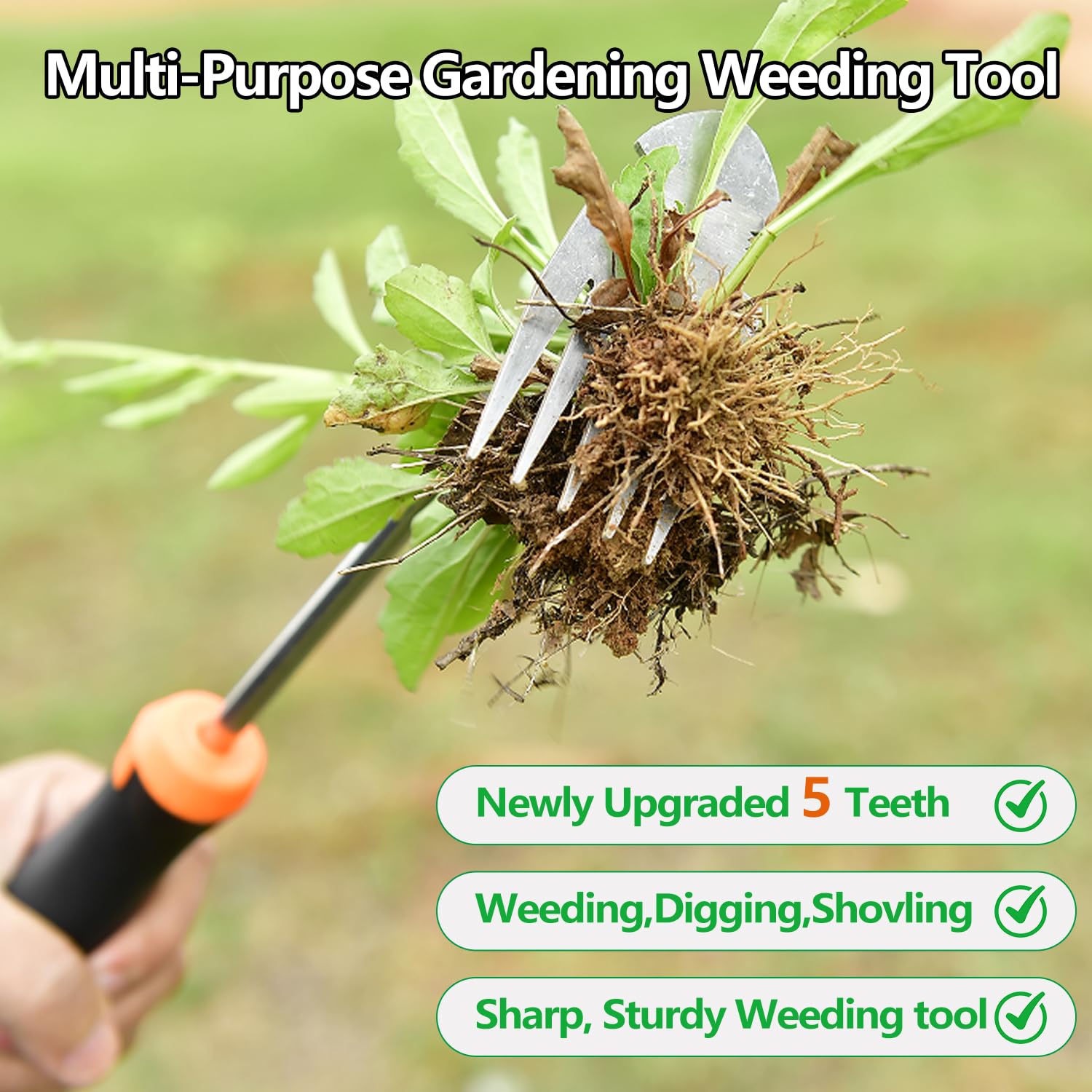 GANCHUN hand weeder multi-purpose for digging and loosening.