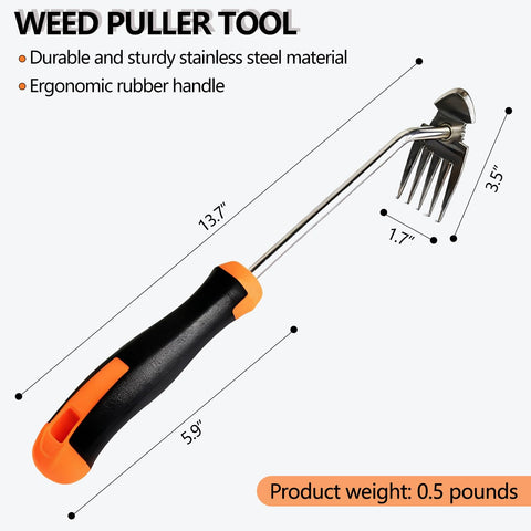 GANCHUN weeding tool rubber handle offers comfortable grip.
