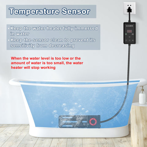 GANDONE Dual Spa Water Heater safety features with GFCI compatibility.
